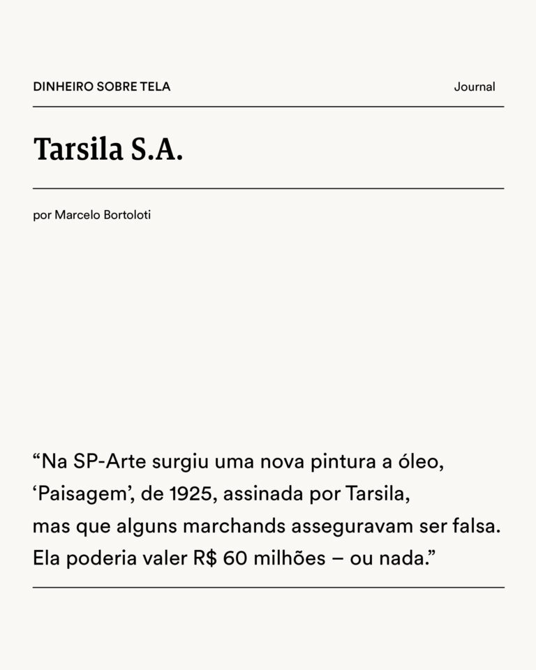 Tarsila S.A.: Dinheiro sobre tela